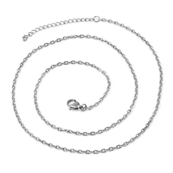 1 BUC 304 din Oțel Inoxidabil, Cablu de Link-ul Lanț Colier Argintiu Incuietoare Homar Lanțuri de Metal Femei Cadouri Bijuterii 46cm(18 1/8