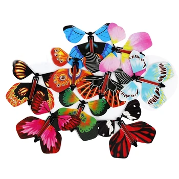 10 PC Petrecere Truc de Magie Jucărie Zână care Zboară în Cartea Fluture Banda de Cauciuc Alimentat de Vânt de Până Fluture Jucărie Cadou Surpriza Pentru Copii