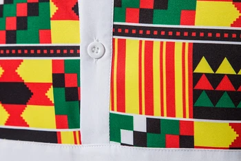2022 Vară Stil Etnic Imprimate Tricou Barbati Maneca Scurta, Haine Africane Dashiki Topuri Stand Guler Streetwear Camisa