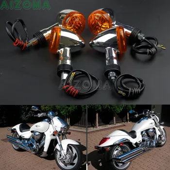 4x Motocicleta Fata/Spate, semnalizare Lumina Semnalizare Indicatori Flasher Amber Lampa Pentru Suzuki Boulevard M109R VRZ1800 2006-