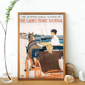 Art Nouveau, vintage poster print - Vara–Pridvor Numărul de La Ladies' Home Journal (1908) de către Edward Penfield.