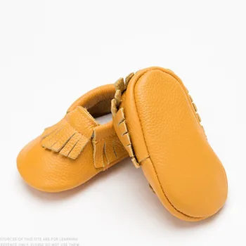 Autentic ciucure din piele pentru copii pantofi mocasini alunecare pe pantofi pentru sugari