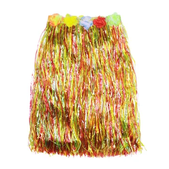 De vânzare la cald 60CM Fibre din material Plastic Hawaii Hula Dance Show Ghirlanda 5 seturi de îmbrăcăminte Festivalul de Partid Adult Performanță elemente de recuzită 8 culori