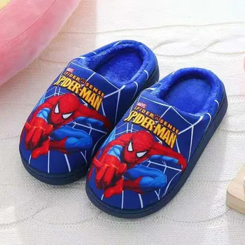 Desene Animate Disney Spider Man Bumbac Imprimare Papuci De Casă Moale Toamna Iarna Cald Pentru Copii Băiat Fată De Interior Acasă Dormitor Pantofi De Bumbac