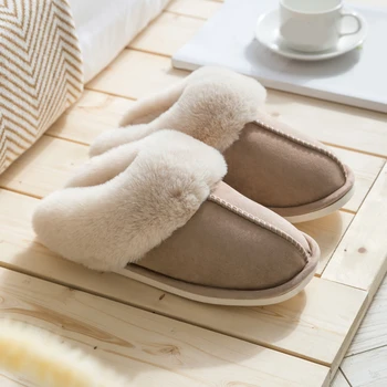 Femei Blană De Casa Papuci De Calitate, Tv Cu Bumbac Pantofi De Mens Papuci De Pluș Cuplu Dormitor Slide-Uri Cu Blană, Pantofi De Interior Noi