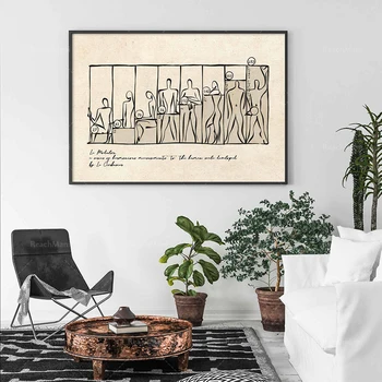 Le Corbusier Epocă Expoziție De Postere, Le Modulor Arhitectura Printuri, Corpul Scară De Amprente, Camera De Zi Decorative De Perete De Arta