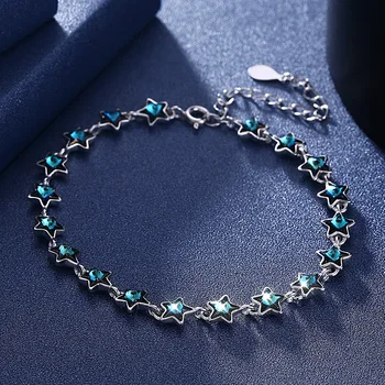 LEKANI Cristale de Lux Stele Margele Brățară Bratari Originale S925 Argint Accesorii de Mână Pentru Femei