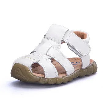 Sandale pentru copii 2022 Sporturi de Vara de Piele de Porc Respirabil Anti-lovi cu piciorul Desculț Sandale Baiat rezistent la Uzura Sandale de Plaja