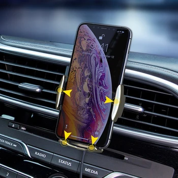 A5 Masina Suport de Telefon Suport Auto Prindere 10W Încărcător Wireless cu Infraroșu Inducție Auto Inteligent Încărcător de Telefon Pentru iPhone 14 SE 2020 XR 8